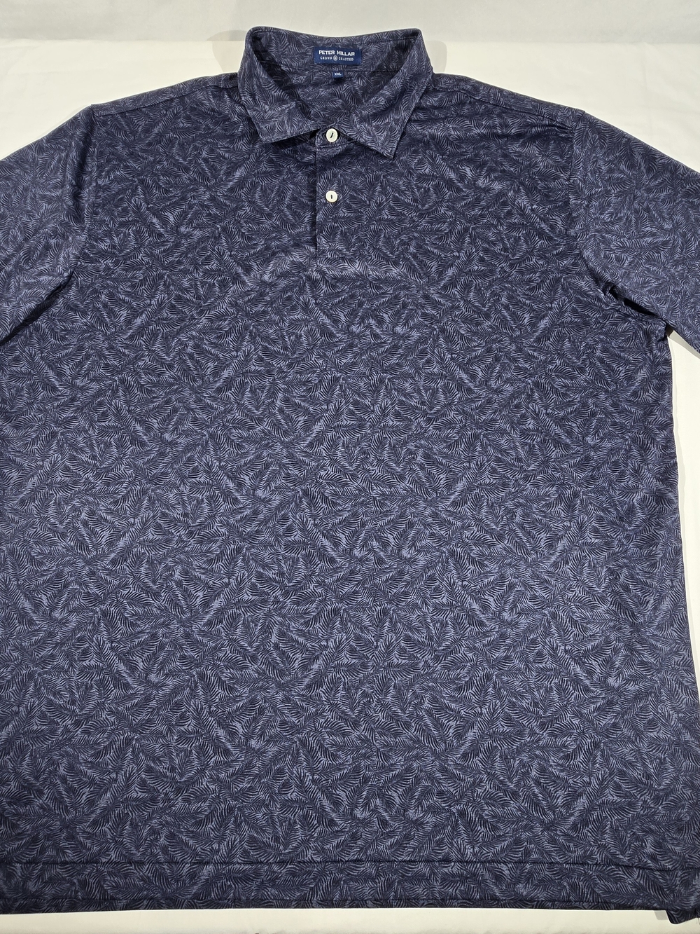 Peter Millar Navy Patterned Polo Shirt